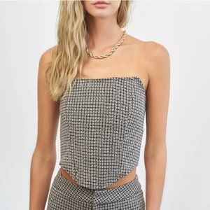 Stella Corset Top Geo Print - 4th and Reckless